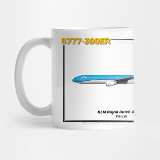 Boeing B777-300ER - KLM Royal Dutch Airlines (Art Print) Mug